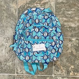 Vera Bradley Essential Compact Backpack in Go Fish Blue